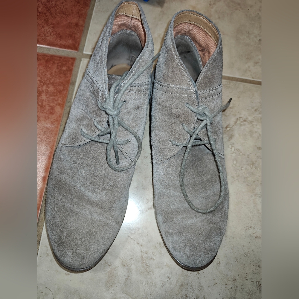 Gray Suede Womens Chukka Boots